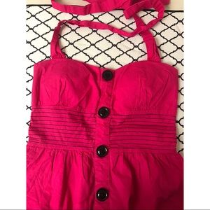 Hot Pink Halter Dress